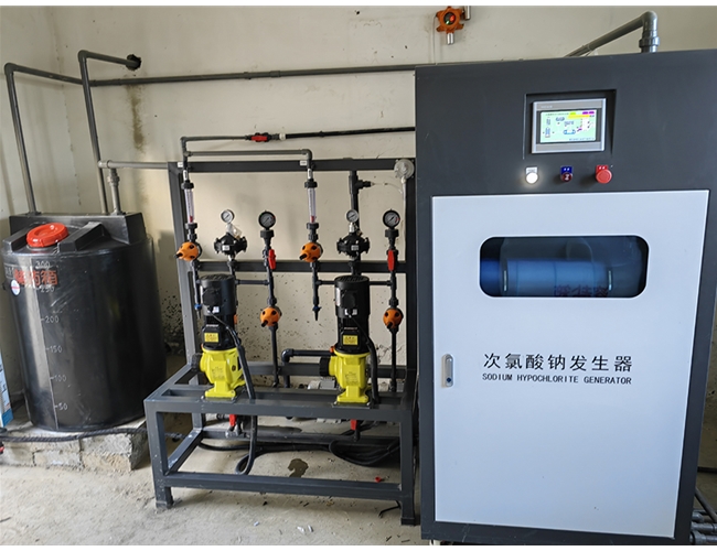 新疆污水厂次氯酸钠发生器安装现场